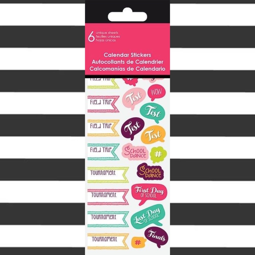 Set of Calendar Stickers (6 Sheets)